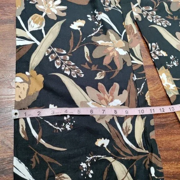 Joie Womens Linen Flowh Boho Artsey Floral Drawstring Pants L - Picture 11 of 13